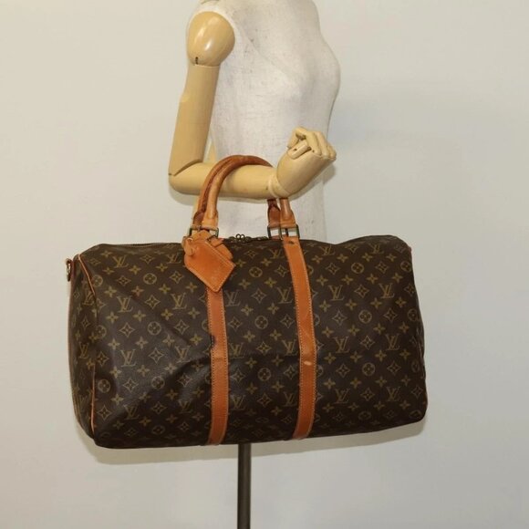 LOUIS VUITTON Monogram Keepall Bandouliere 50 Boston Bag M41416 LV Auth 132469 - Picture 15 of 16
